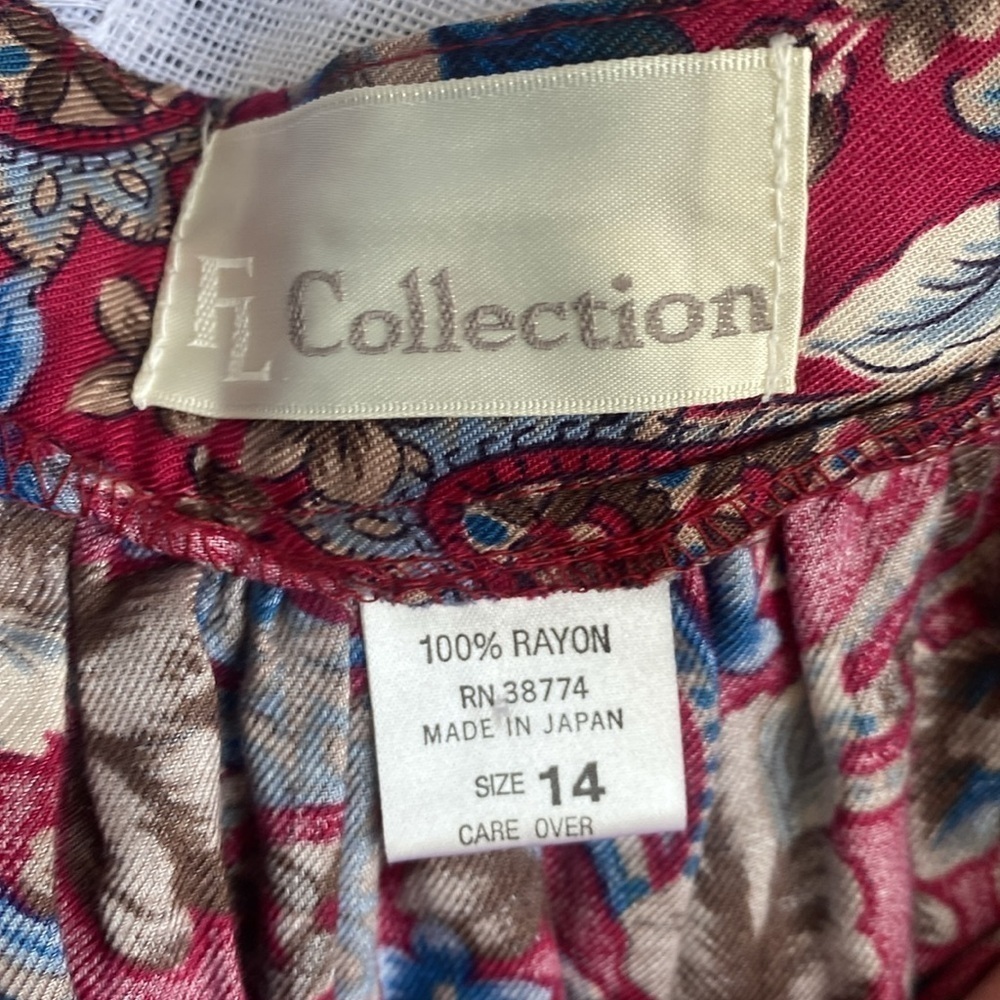 FL Collections vintage floral midi skirt. - Picture 3 of 10